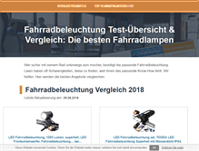 Tablet Screenshot of fahrradbeleuchtung-test.com